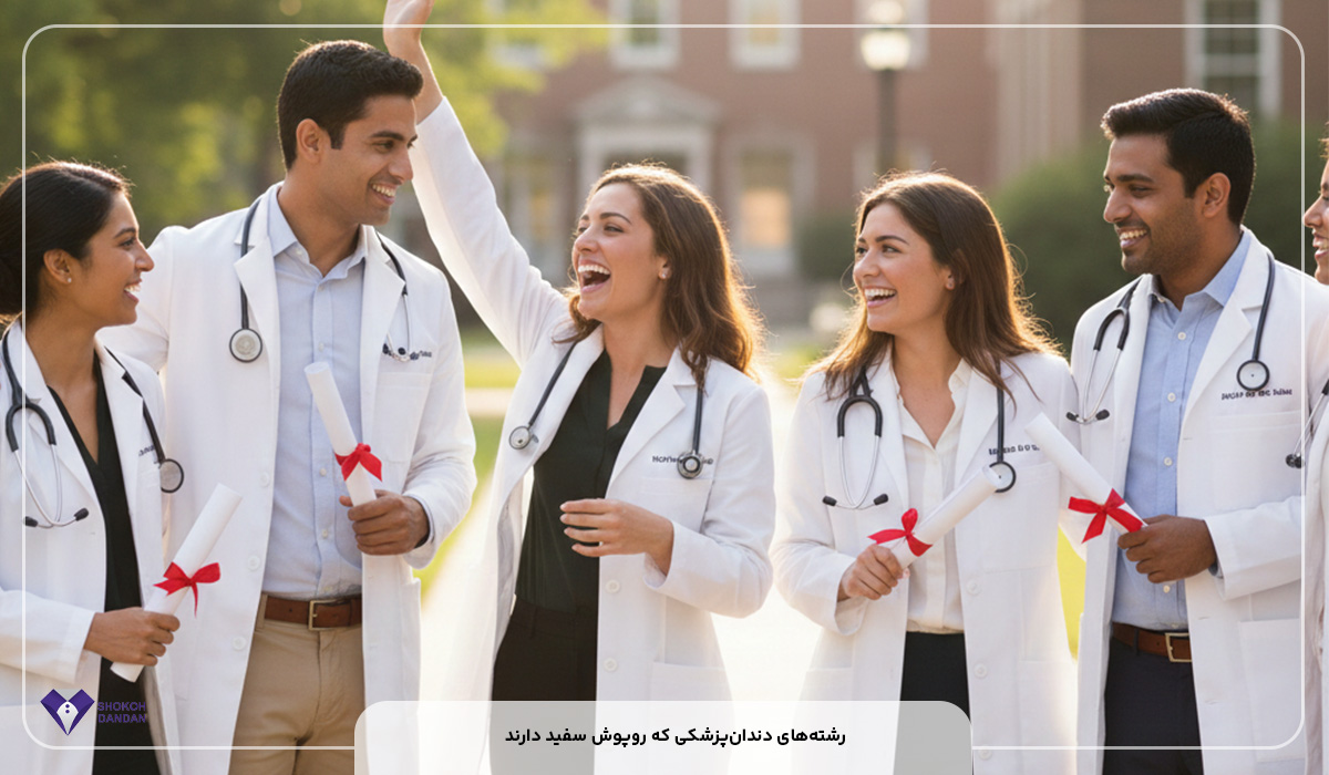 رشته‌های دندان‌پزشکی که روپوش سفید دارند
