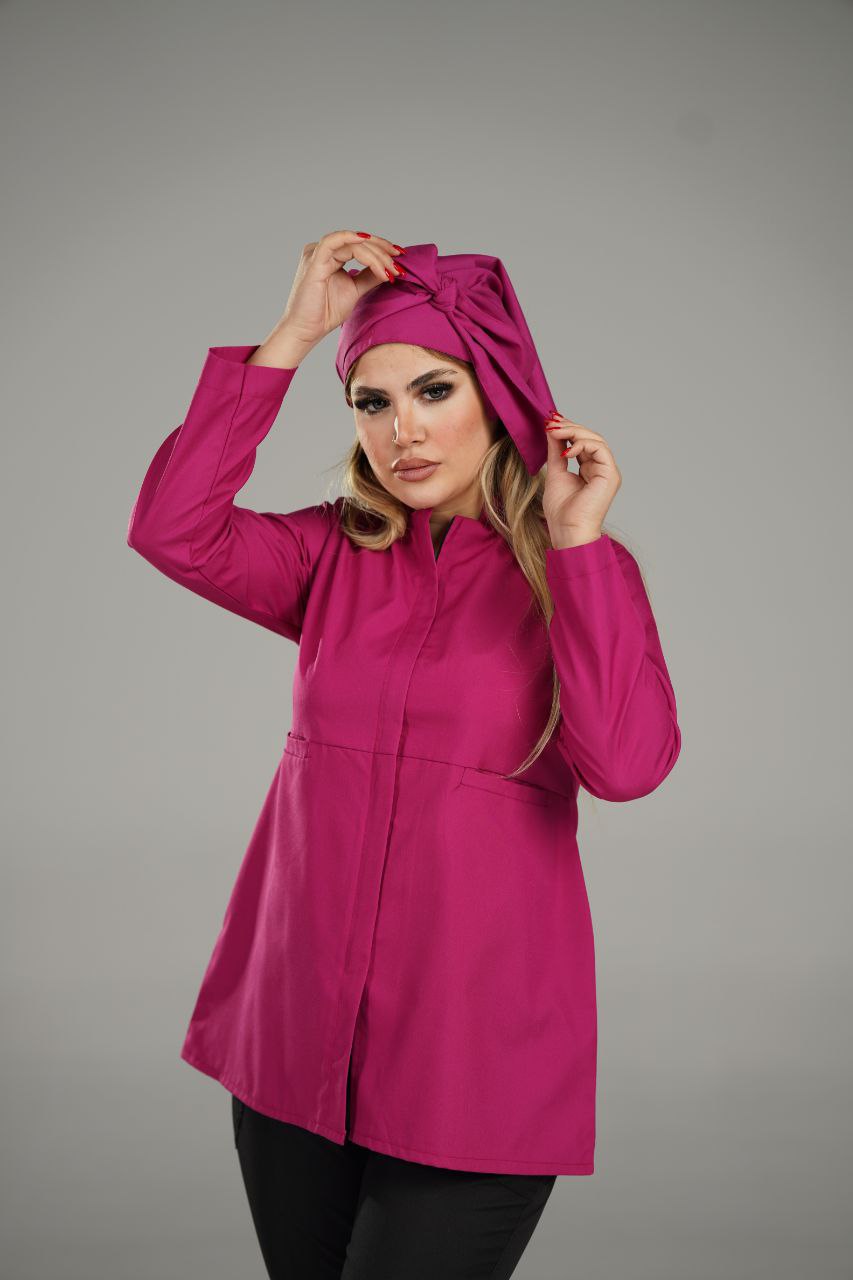 اسکارف پزشکی شیک و کاربردی(رنگ سرخابی)