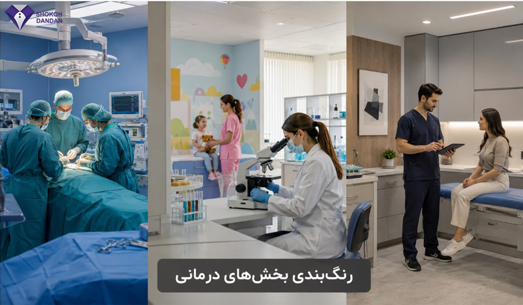 رنگ بندی روپوش پزشکی در بخش های مختلف