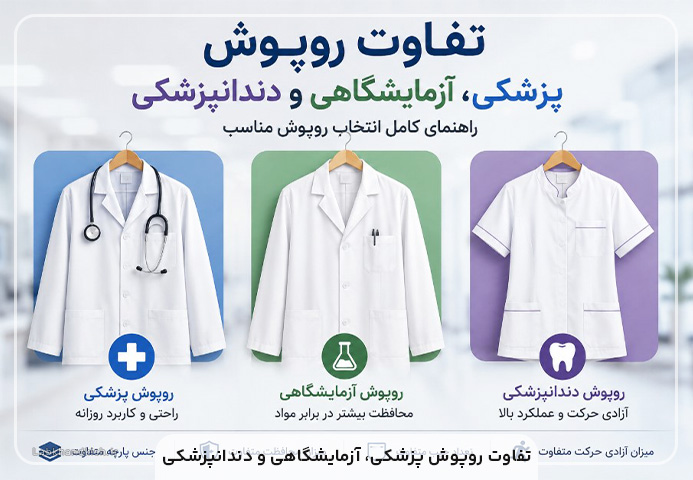 تفتوت روپوش پزشکی آزمایشگاهی دندانپزشکی