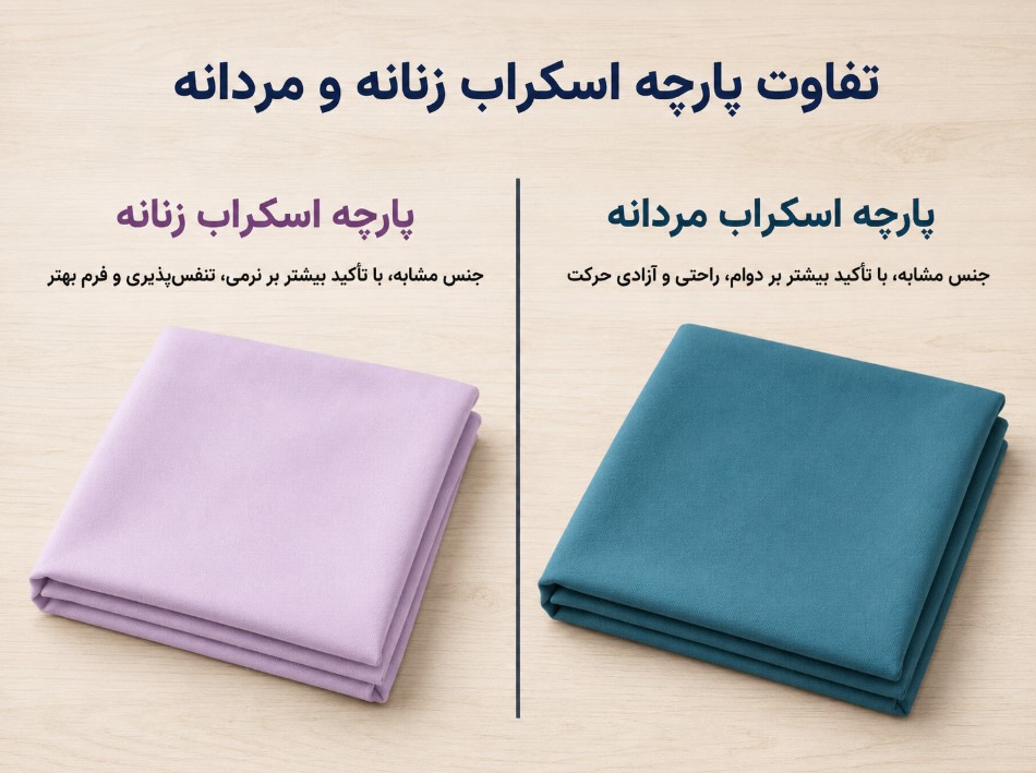 تفاوت پارچه اسکراب زنانه و مردانه